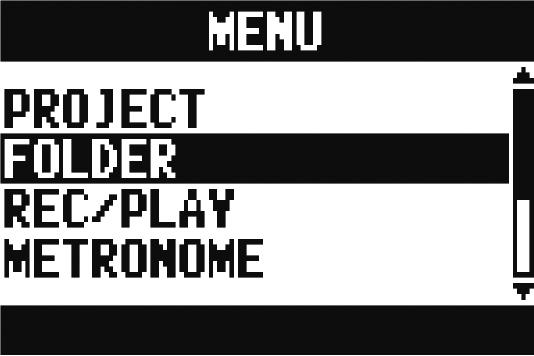 Using the MENU screen Recorder function settings, for example are made for the using the MENU screen. This is an explanation of the basic menu operations.