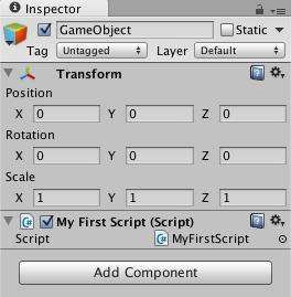 Editor Custom Components Now drag the Script you ve just created from the Project window on any GameObject in your Hierarchy window. Ta-Dah!