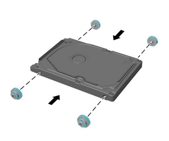 Installing a hard drive NOTE: Before you remove the old hard drive, be sure to back up the data from the old hard drive so that you can transfer the data to the new hard drive. 1.