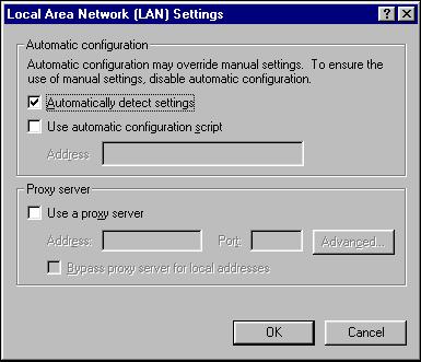 Before You Begin 4 Enable the Automatically detect settings checkbox. Click OK to close The Local Area Network (LAN) Settings window and OK again to close the Internet Options window.