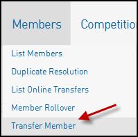 Moving members from one centre to another If a member is entered into the wrong database, they can