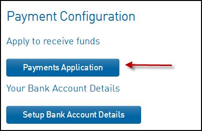 2. On the next page, select the Payments Application button 3. Fill in the details as required.