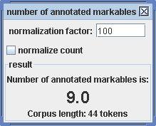 If you are not interested in the distribution of annotated markables in the table, but in the total of all annotated markables together, TraDisc gives you two options.