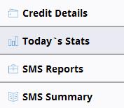 REPORTS Reports enables user to view details of messages sent and their delivery status along with detailed credit usage and current day s statistics.