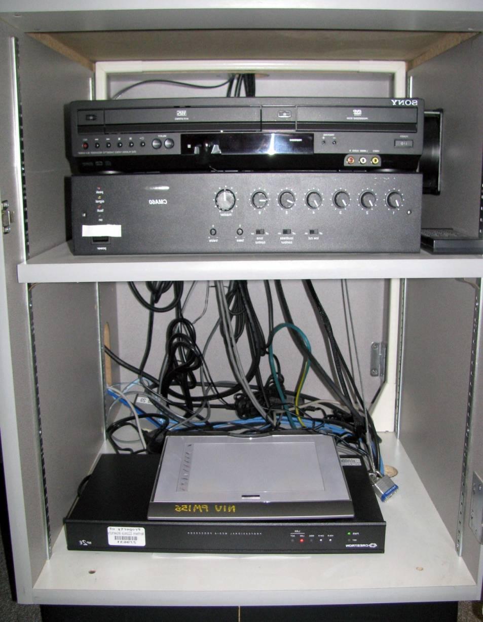 Left Cabinet Right Cabinet DVD/VCR Deck Leave