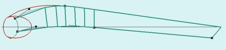 B. Diameter of the strut bigger than the Leading Edge The problem is almost