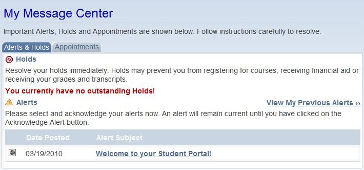 The number of Web Alerts sent to your Portal is indicated by the number to the left of Alerts. 5.