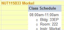 When your schedule appears, you can choose to view your class schedule in a weekly calendar view (Week) or in a List view.