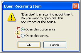 Instead, change the "End by" time and update the item. This leaves you with a record of past occurrences.