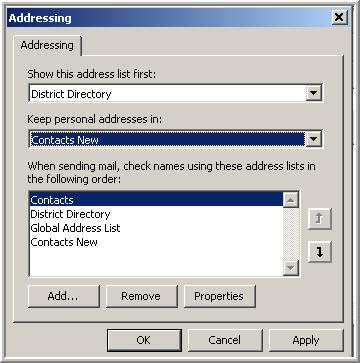 If you were converted, Keep personal addresses in Contacts New. You can set the order of how the addresses appear. If you have a new email account then keep personal addresses in the Contacts folder.