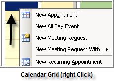 Use the New Appointment command on the Actions menu.
