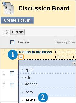 Edit a Discussion Forum As the discussion progresses, you can solve some discussion issues by editing forum settings.