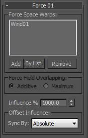 Then click on the Force01 icon, and adjust its settings to the right.