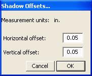 Shadow Offset Window This is the Shadow Offset window. You can use this window to modify the offsets of shadows in a project.