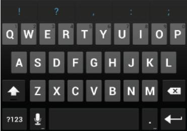 You can enter text using the onscreen keyboard. Some apps open it automatically. In others, you open it by touching where you want to type.