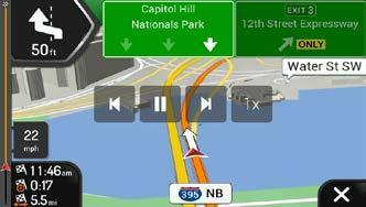 3.6 Running a Simulation To run a simulated navigation that demonstrates the planned route, perform the following steps: 1. Tap on the Navigation view to access the Navigation menu. 2.