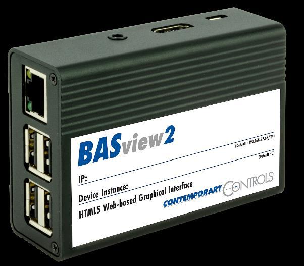 BASview 2 Introduction The BASview2 is a small building controller that can provide alarming,
