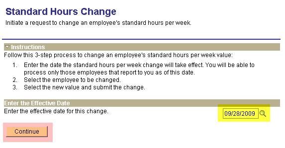 Job/Salary: Initiate Standard Hours Change Click the Staff Changes tab, and then select Initiate Standard Hours Change.