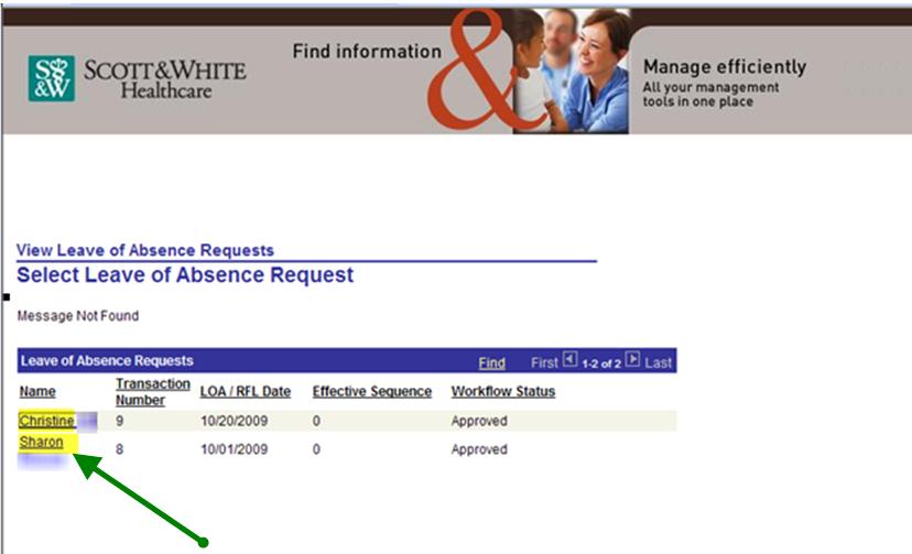 View Leave of Absence Status Click the Staff Changes tab, and then select Initiate Leave