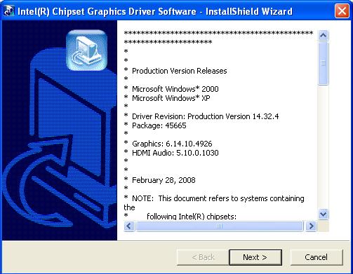 Figure 6-10: VGA Driver Read Me File Step 5: The installation files are extracted. See Figure 6-11.