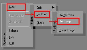 Figure B-13: Symantec Ghost Path Step 5: Select the local