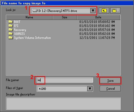 Figure B-16: File Name to Copy Image to Step