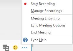 Recording and Play back Lync recording captures audio, video, instant messaging (IM), application sharing, PowerPoint presentations, and whiteboard. 1.