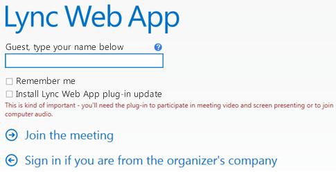 Manage your video display and layout Lync Web App provides a rich video experience for meetings. If you have a camera connected to your computer, click to share your video with others in the meeting.