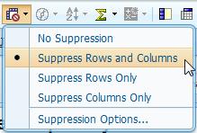 Suppress Rows and Columns Module 2 - use Suppress Rows and Columns