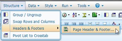 Create Header & Footer Module 3 - To improve the design and present the report in a well formed business style it s possible to create/activate a header