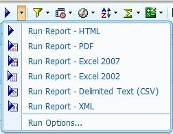 and include accessibility features - For HTML format it s useful to set the rows per page to the maximum of 1000 to display all rows of the list or crosstab without clicking on next