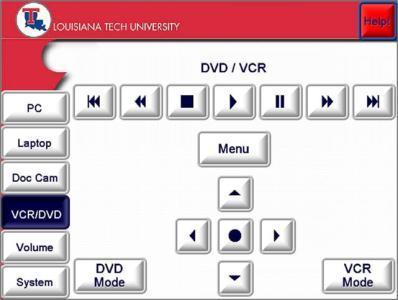 Using the DVD/VCR Players The DVD/VCR feature of the Smart Classroom Podium allows you to display video and audio via the projection screen.