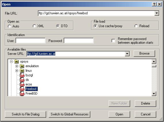 192 User Reference File Menu The file URL appears in the File URL field (screenshot above). The OK button only becomes active at this point. 6. Click the OK button to load the file.