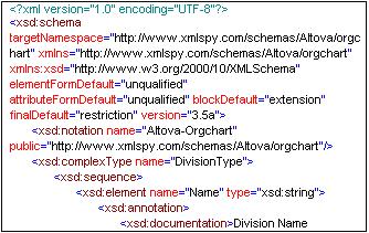 248 User Reference Schema Design Menu document. Do this by entering a namespace line in the Namespace list in the bottom pane.