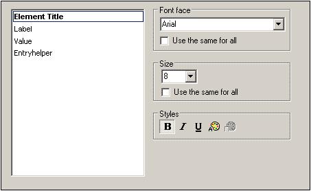 290 User Reference Tools Menu Font face You can select the font face and size to be used for displaying the various items in XBRL View.