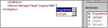 XMLSpy Tutorial XML Documents 27 9. Select Programmer with the Down arrow key and press Enter. 10. Enter the letter "f" and press Enter. 11.