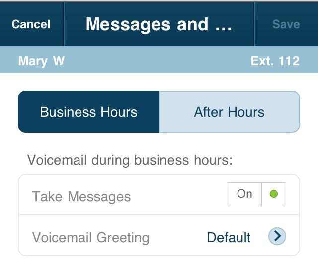 RingCentral Office@Hand from AT&T Mobile App User Guide Welcome Now set up your voice ail message, which callers will