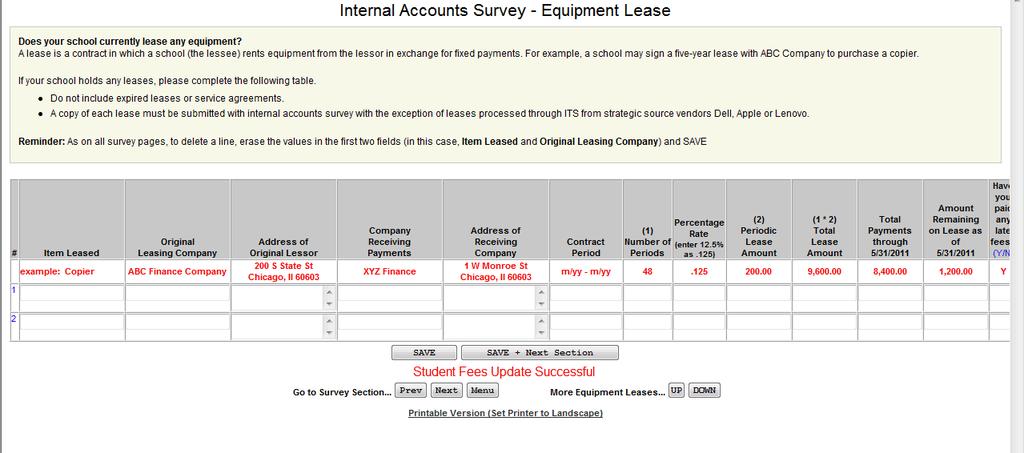 Equipment Lease Procedure This tutorial will demonstrate how to complete the Equipment Lease page in the Internal
