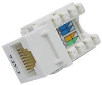 2-1, ISO/IEC 11801 & EN 50173-1 Category 6 specification connector can accept 22-26 AWG solid & stranded cables Terminate using 110 or Krone type punch down tools ETL & 3P Certified