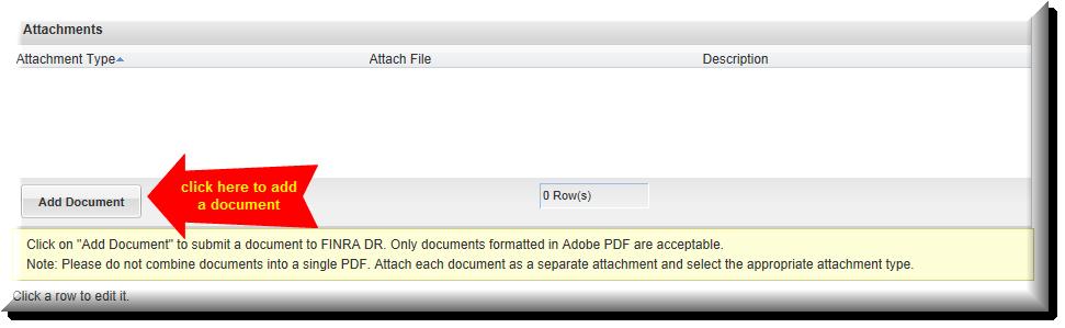 Select the attachment type for each attachment. (Note that attachments must be Adobe PDF formatted files.) 4.