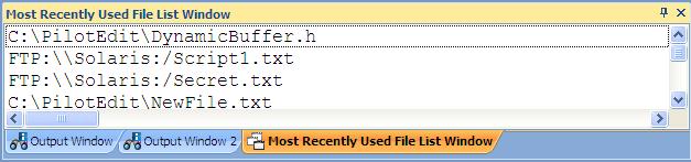 recently opened file by double-clicking on its name in the