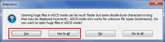 The only disadvantage of ASCII mode is double-byte characters in long lines (longer than 10000 characters) may be displayed incorrectly.