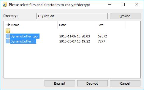 Input password and the selected files will be encrypted or decrypted. 3.4.
