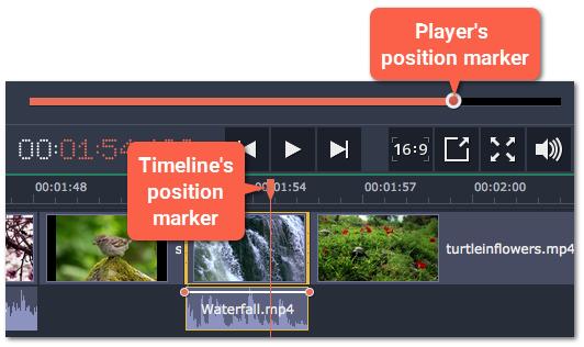 For precise positioning: To move in 0.5 second increments, open the Playback menu and choose Skip Forward by 0.5 Seconds (Ctrl+Shift+#) 