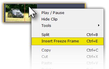 Step 1: Choose a frame Move the position marker over the frame of the video that you want to freeze.