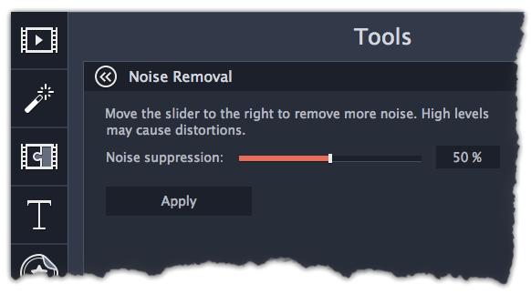 Step 3: Use the Noise suppression slider to set the amount of noise you want to remove.