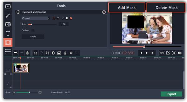 Step 4: Apply the changes When you're done, click Apply on the Highlight and Conceal panel to finalize the changes.