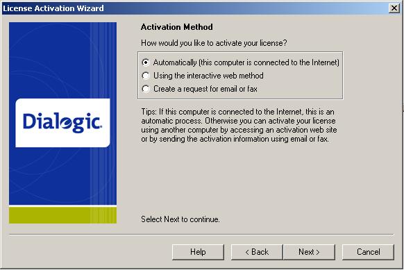 (This guide assumes the host machine is connected to the Internet). Select the option for Automatic activation and click NEXT. 5.