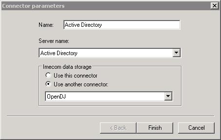 Creating an Active Directory Connector for DM LDAP 1. Under the DM LDAP > Configuration node, right-click Connectors and choose New > Connector.