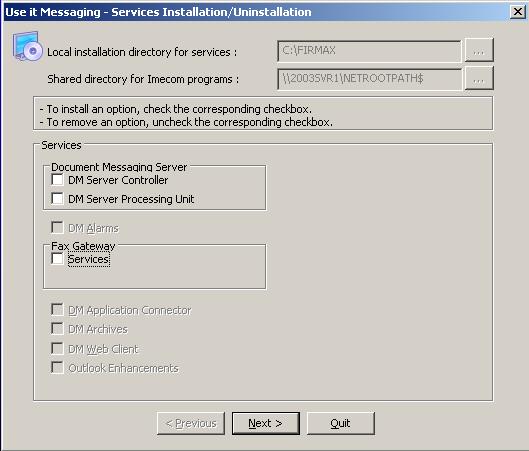 5. A dialog box will appear requesting confirmation for each component to be removed.